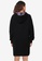 Desigual black Short Plush Hooded Dress 6947BAAD9CCF83GS_1