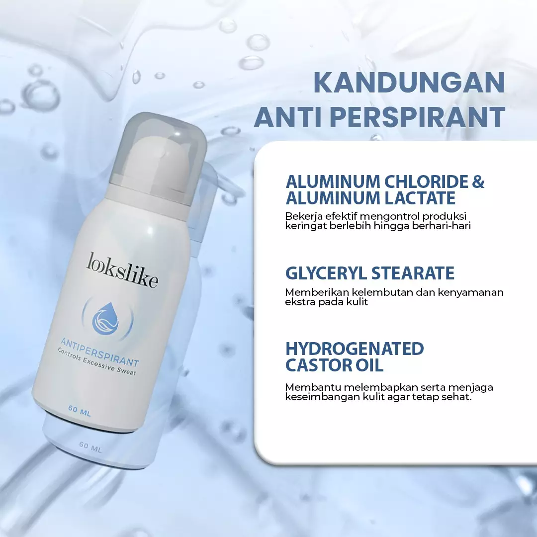 BPOM Lookslike AntiPerspirant Deodorant Spray Mengurangi Keringat dan Bau Badan 60ml Wakakids Venrz