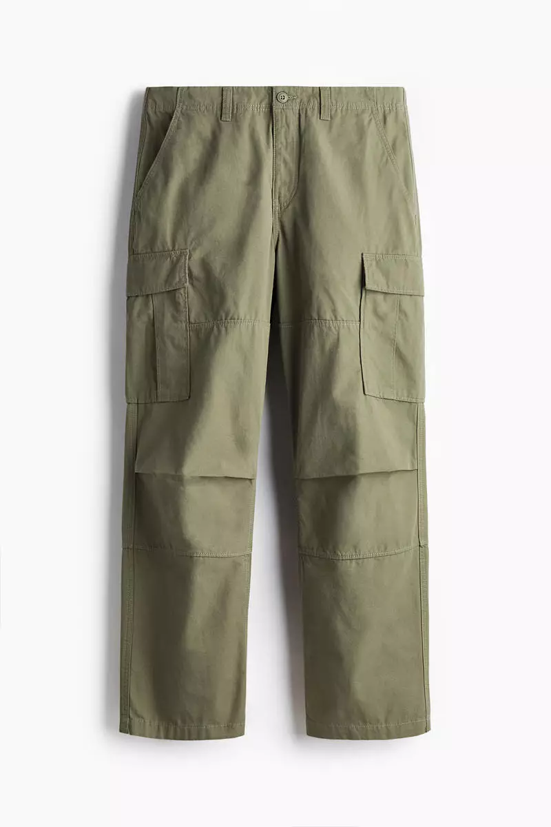 Relaxed Fit Cotton cargo trousers