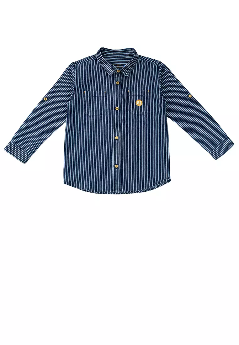 Shirt/ Kemeja Anak Laki/ Rodeo Junior Denim Stripe Shirt