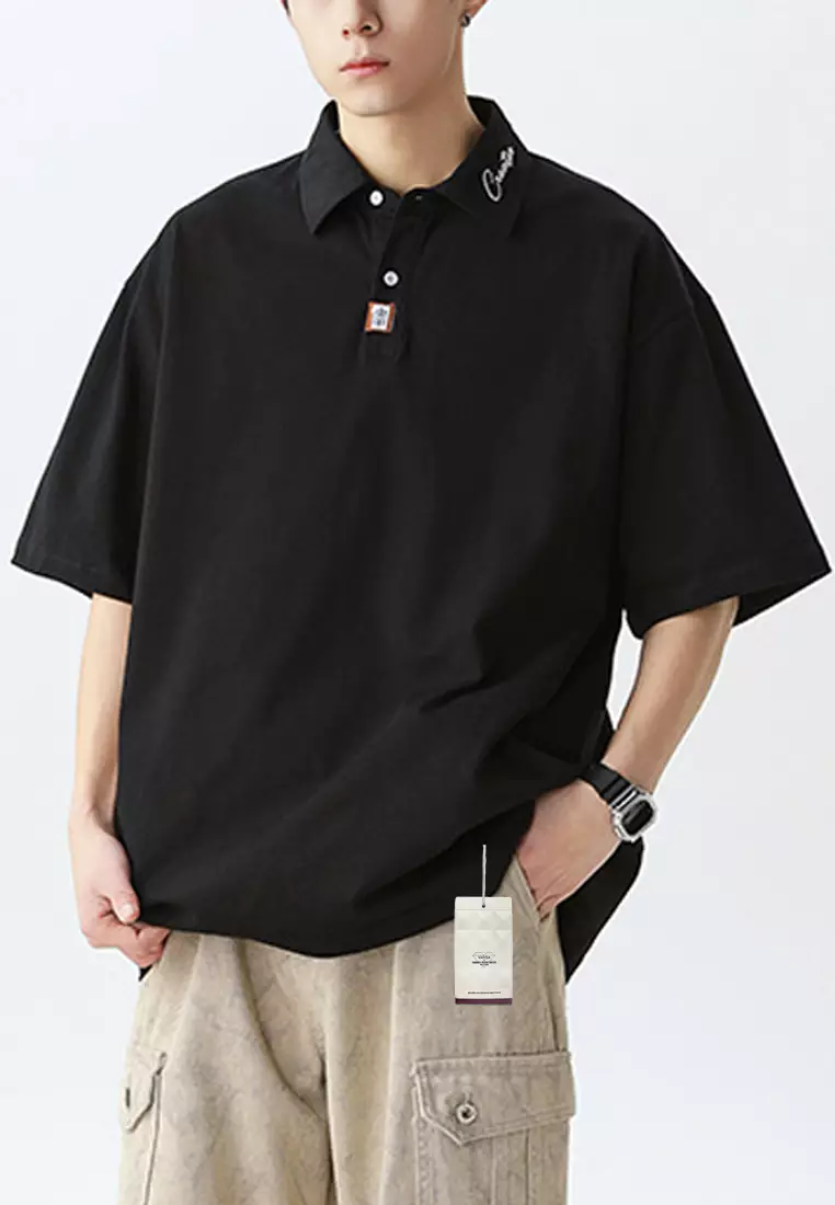 新品タグ付き⚫️Embroidery Polo Sweatshirt Embroidery Polo Sweatshirt