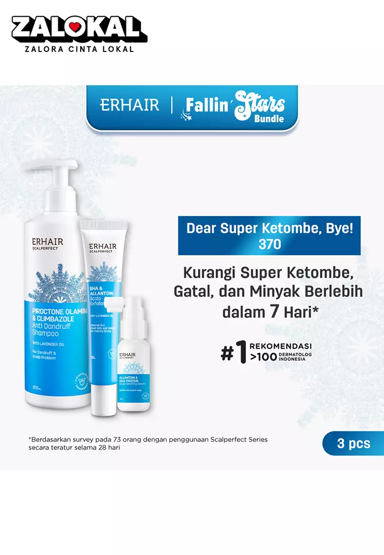 ERHAIR Dear Super Ketombe, Bye! 370ml - Perawatan Rambut Ketombe