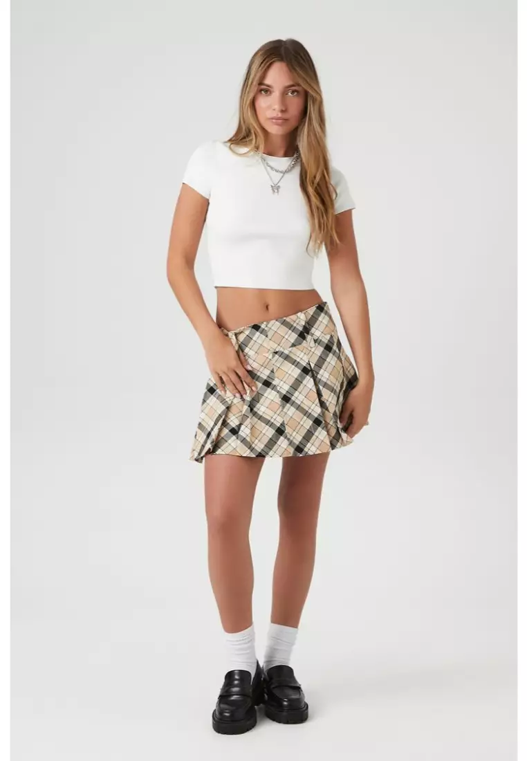 Forever 21 pleated top high low skirt