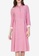 ZALORA WORK pink Contrast Cuff Dress 9C69EAAF7E38BEGS_1