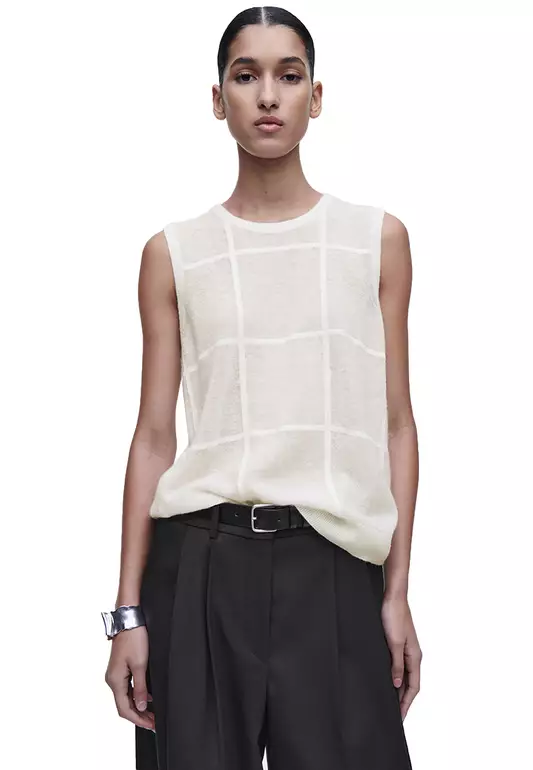 Windowpane-Check Vest