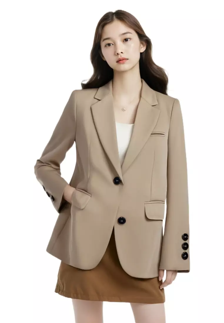 2025 Autumn Korean Style New Loose Straight Jacket CA25102418BW