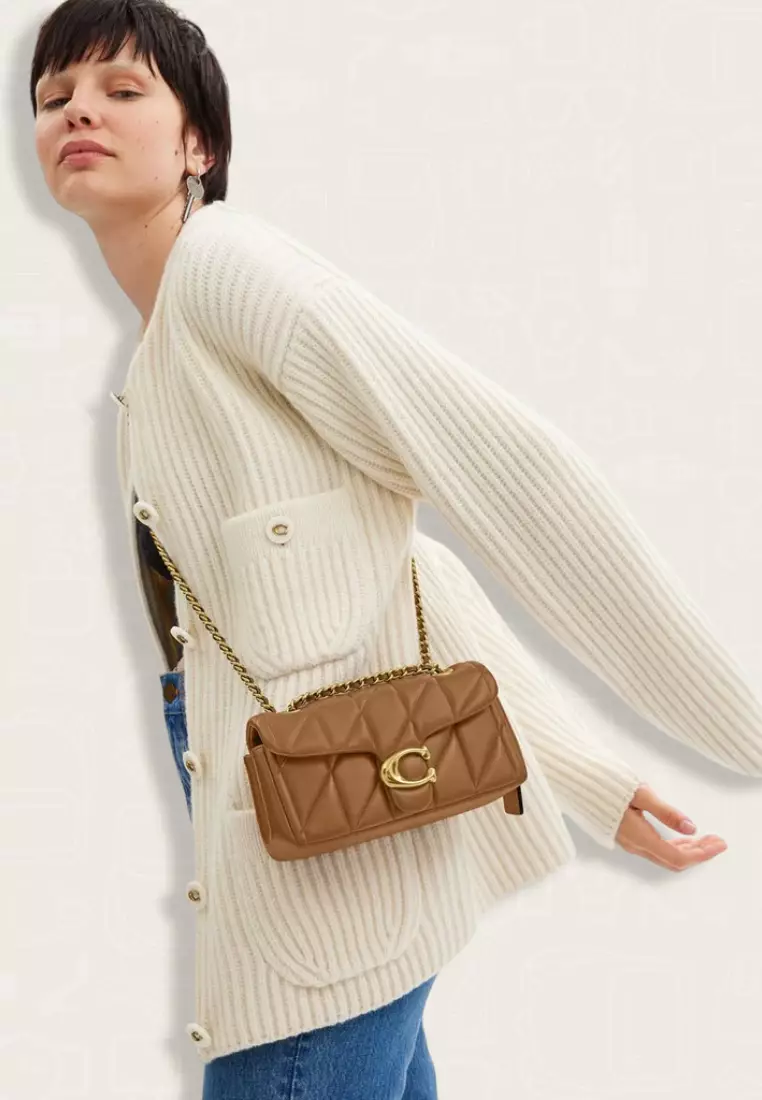 Coach Tabby Shoulder Bag 20 With Pillow Quilting Brown