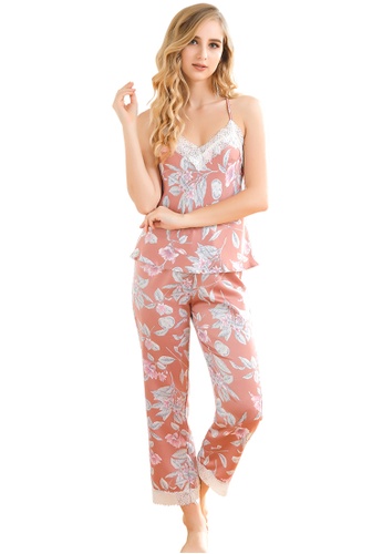 LYCKA pink LCB2130-Lady Casual Pajamas Two Pieces Set-Pink 5569FAAC9BBBD3GS_1
