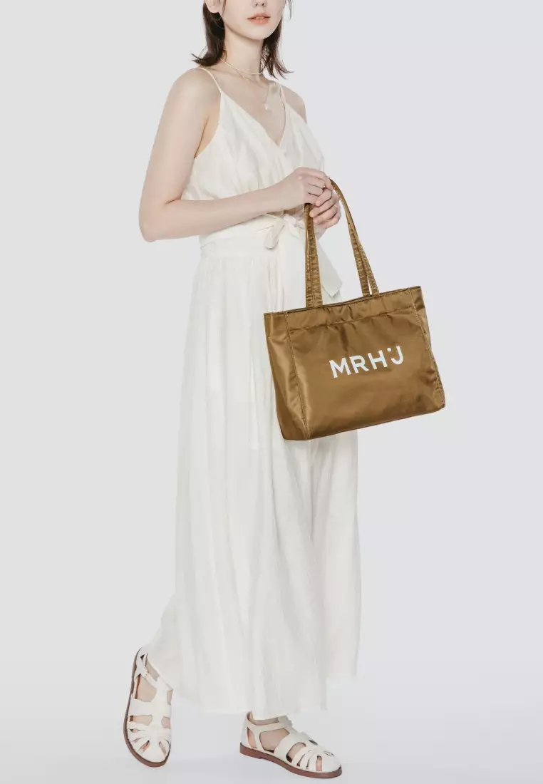 BONA Nylon Shoulder Bag Olive Khaki