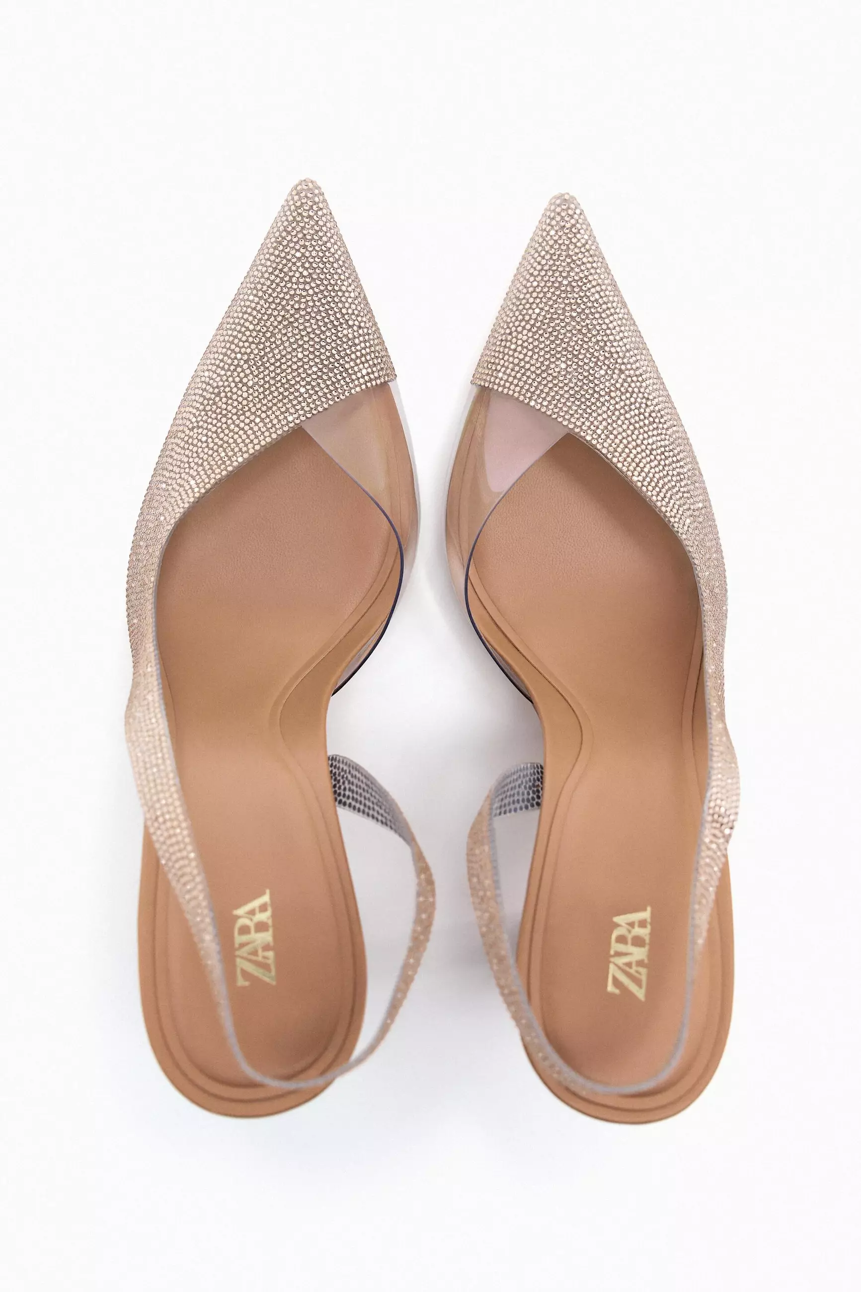 Heeled slingback vinyl shoe zara on sale