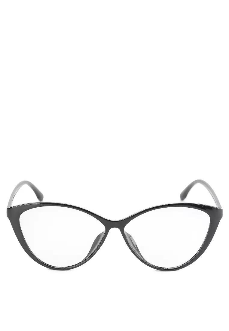 Kacamata TR Lentur Pria Wanita Antiradiasi Cat Eye Regata Black