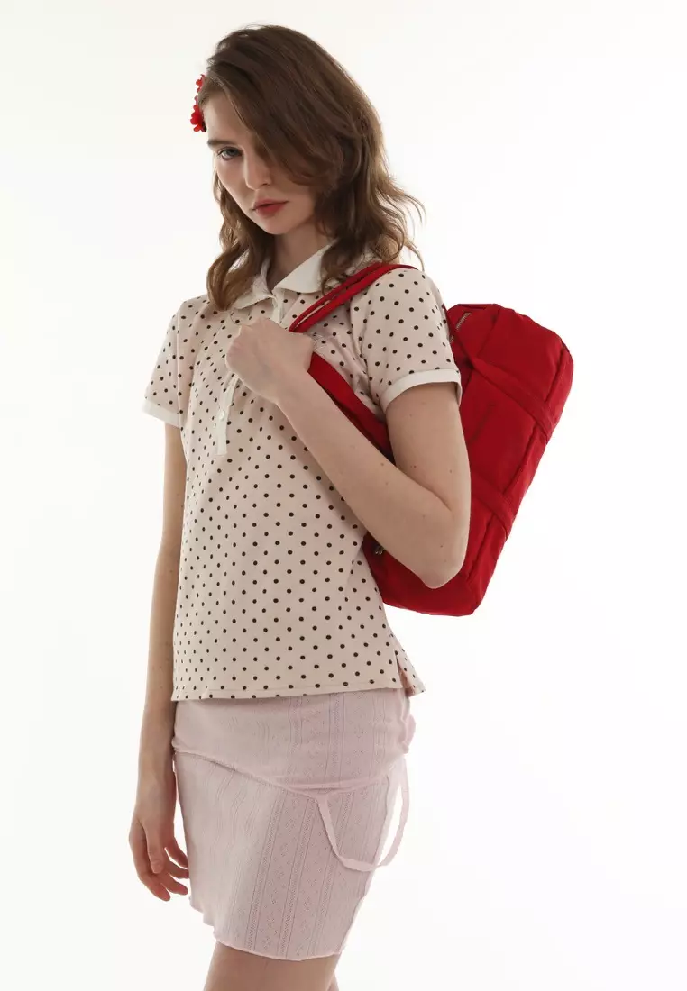 Mini Duffle Bag_Blood Red Satin
