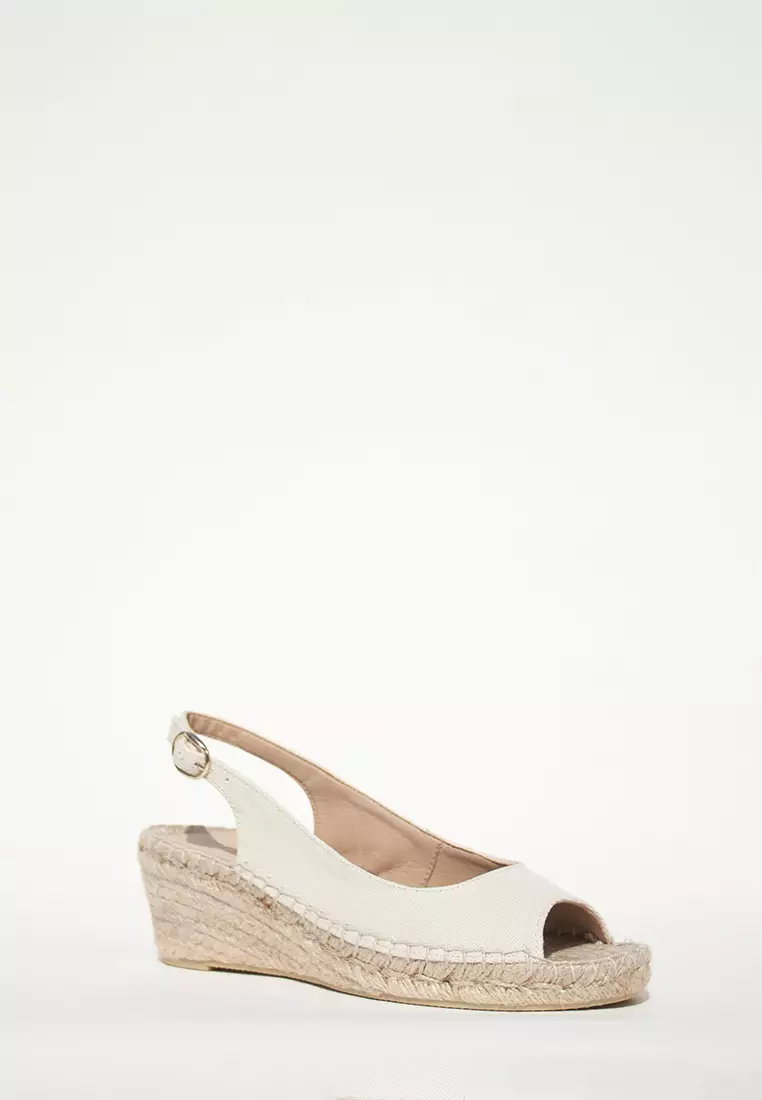 Discount on Espadril  shoes - SKU: Barbara Wedges Oyster