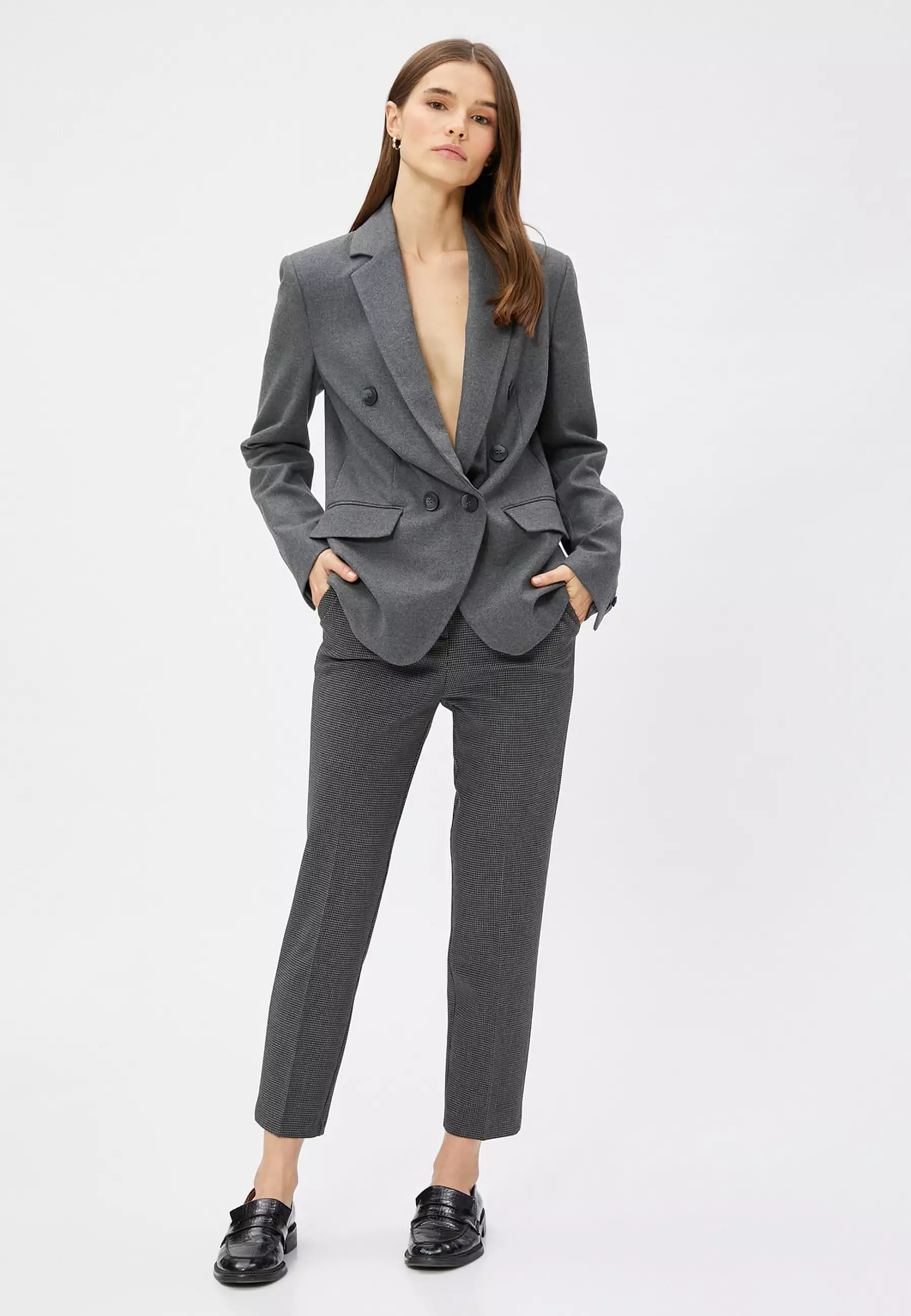 Basic Cigarette Pants High Waist