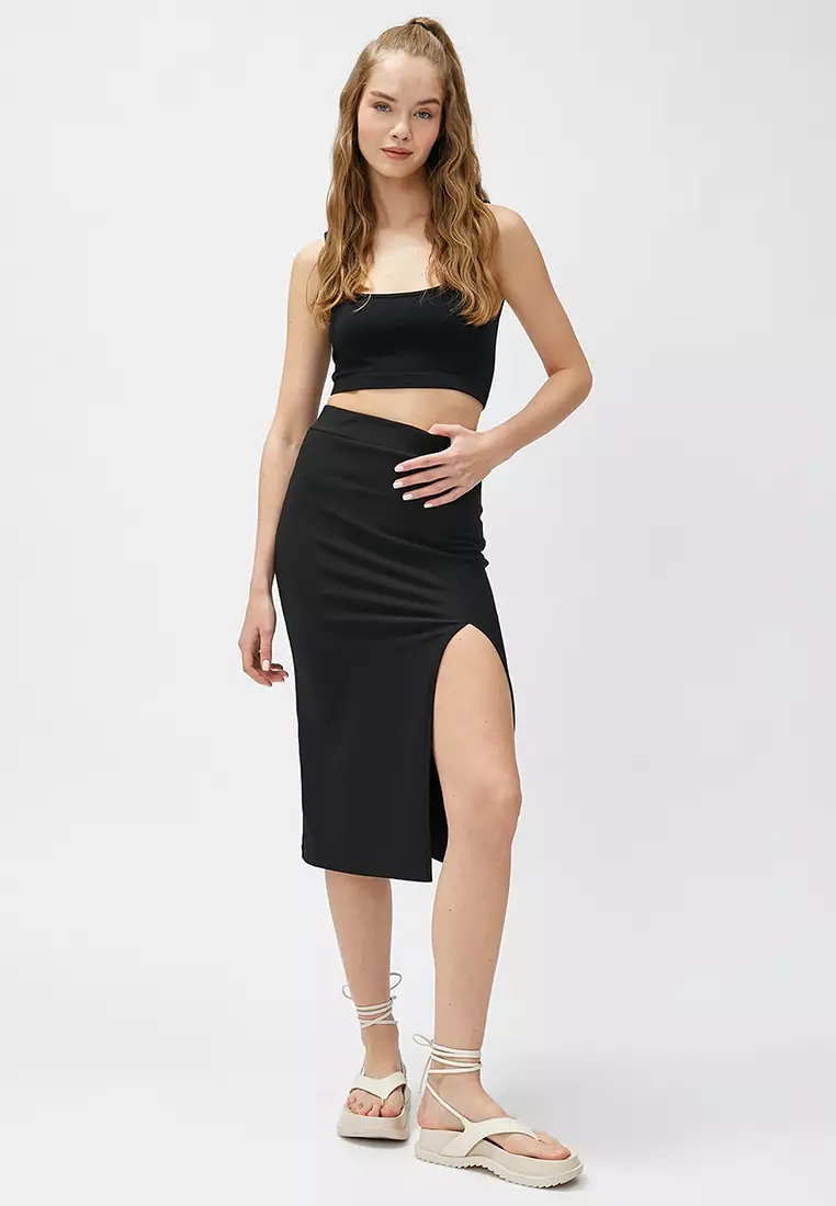 Midi Slit Skirt
