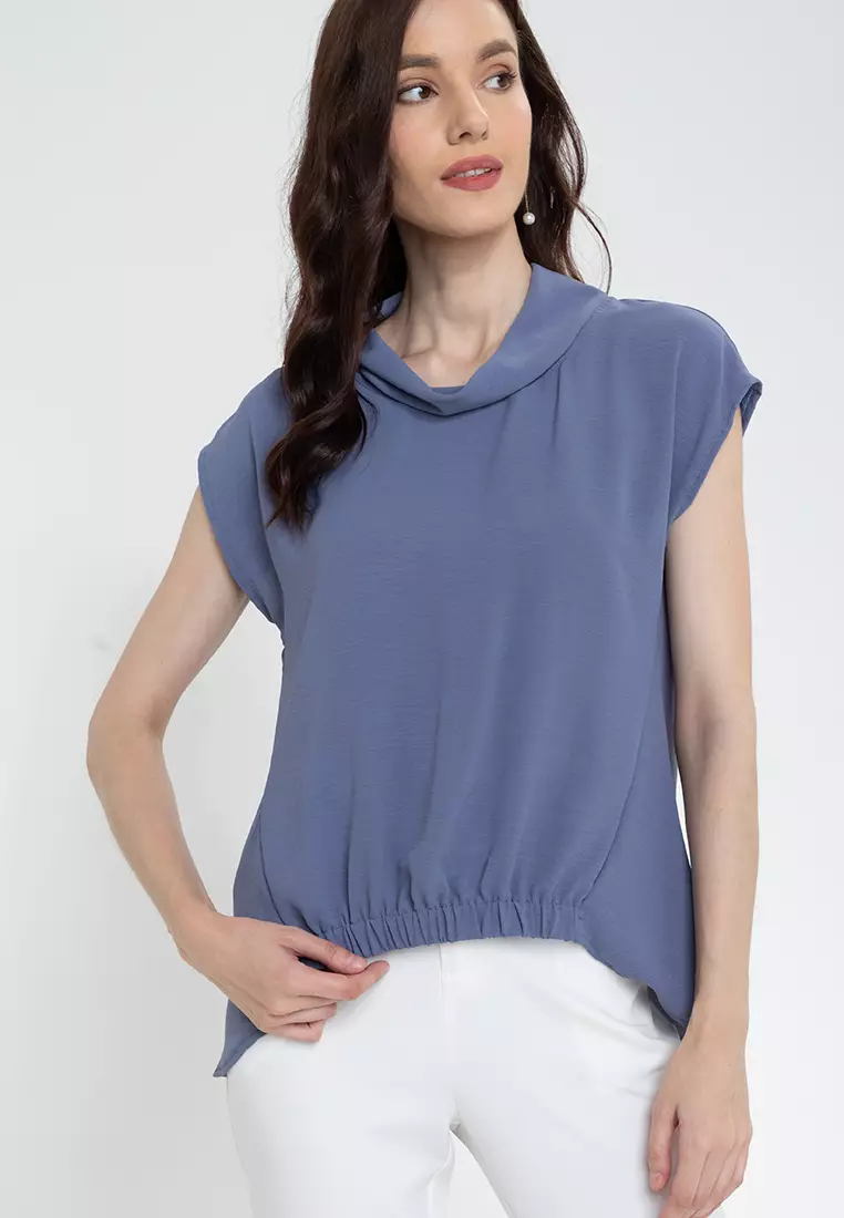 Latrice Cowl Neck Continuous Sleeve Top
