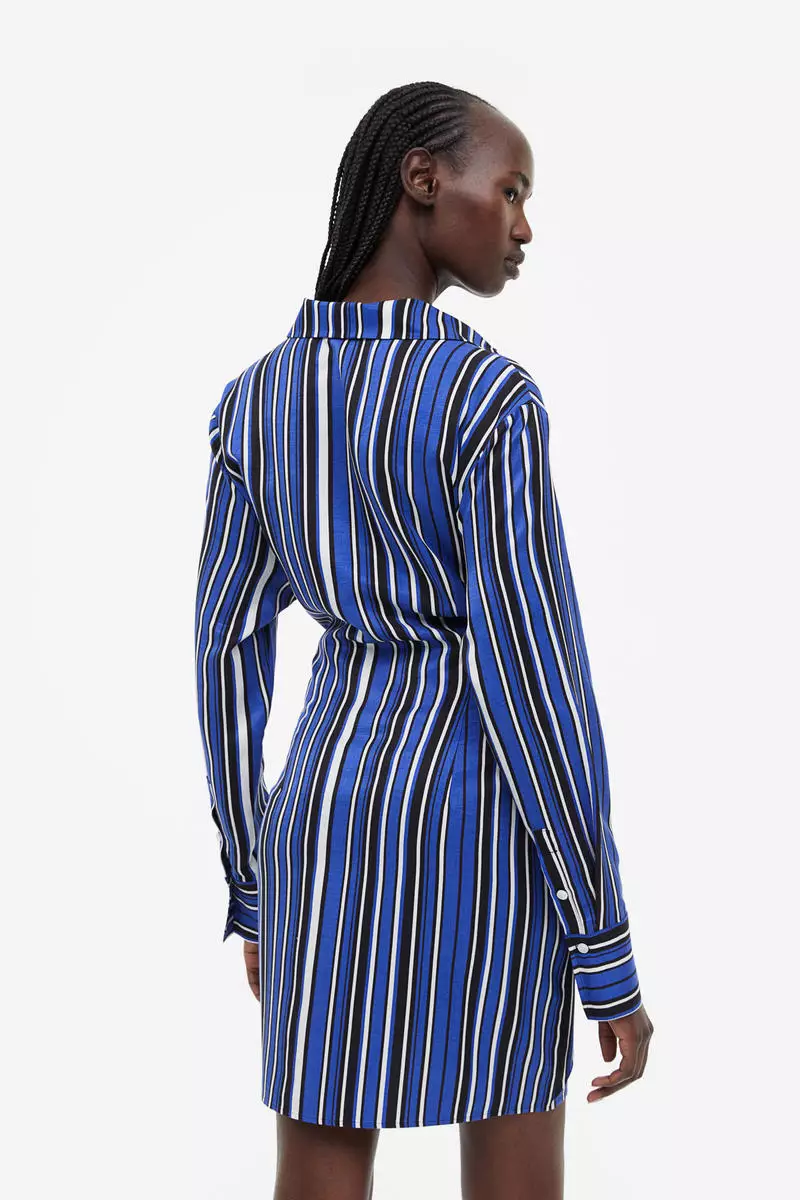 H&m shirt hot sale dress striped