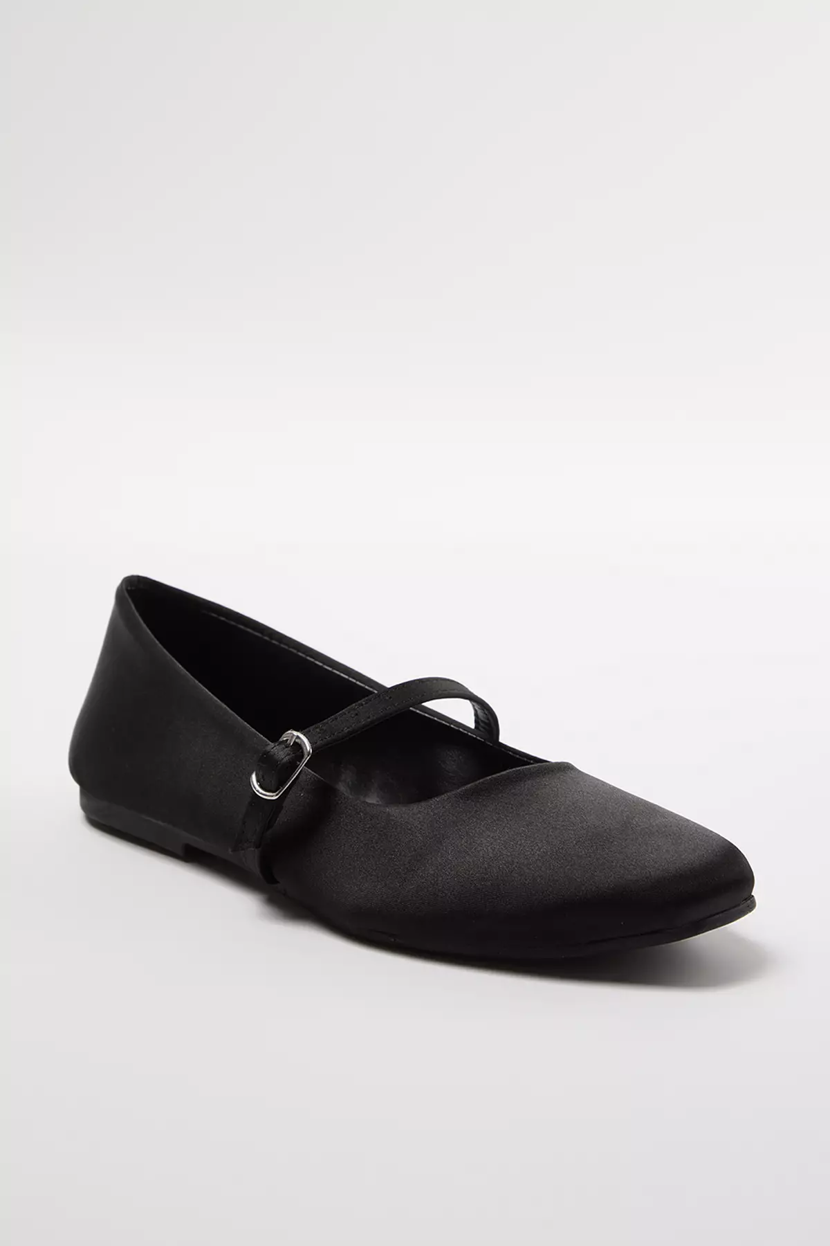 Satin Mary Jane Ballerina Flats