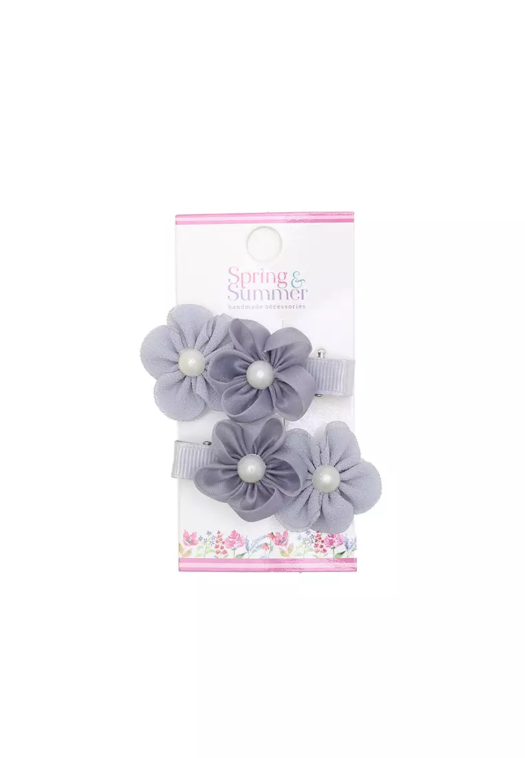 Mia Hairclip (pairs) Medium Grey