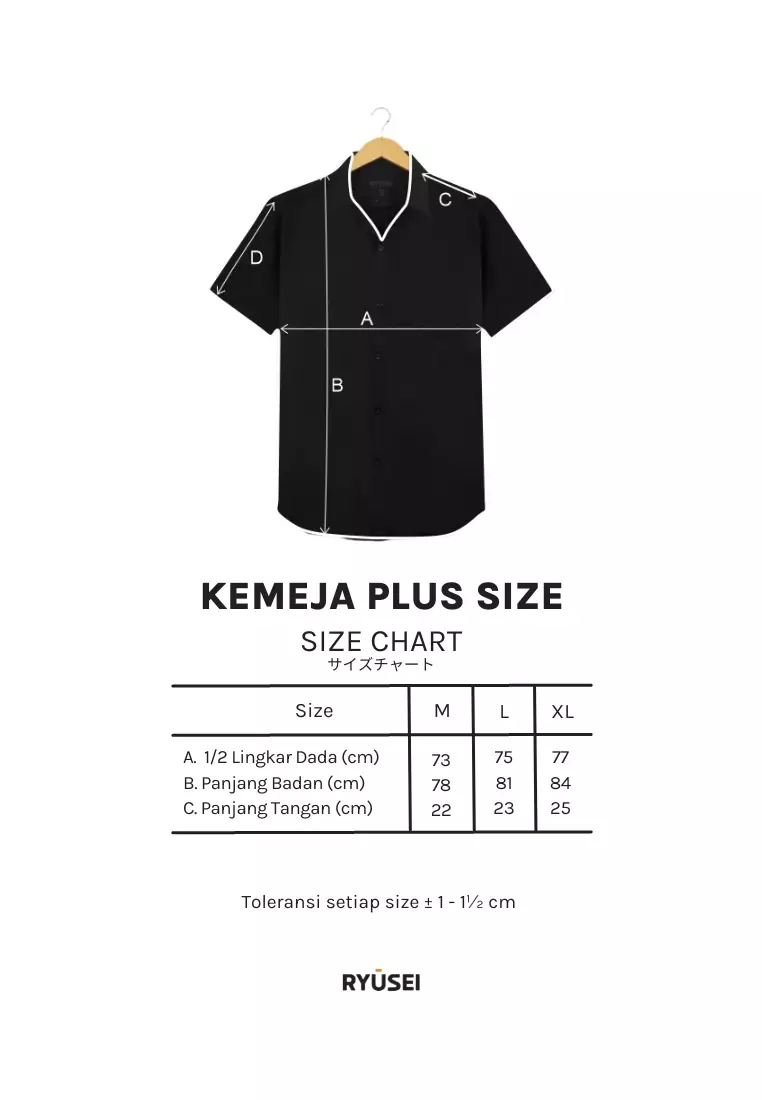 Ryusei Kemeja Pantai Rei Pocket Peach Yellow Plus Size