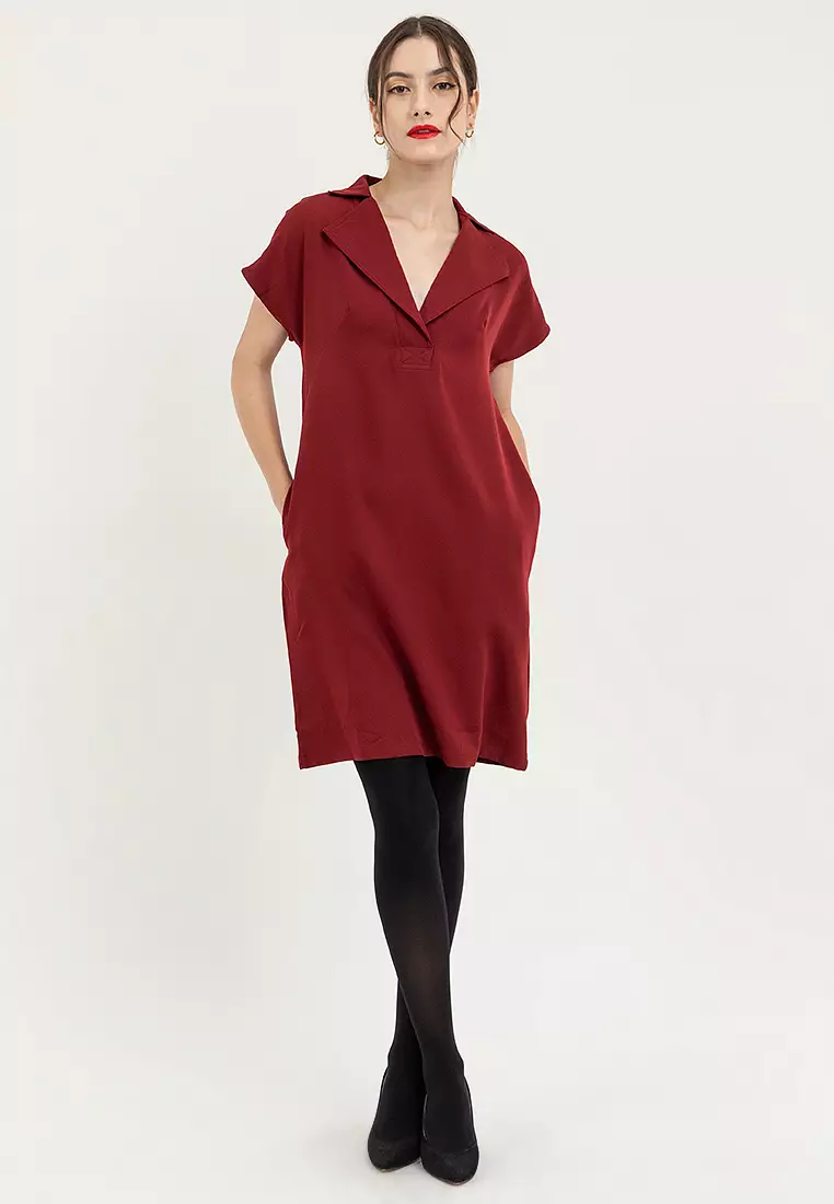 Carvy Collared Column Dress