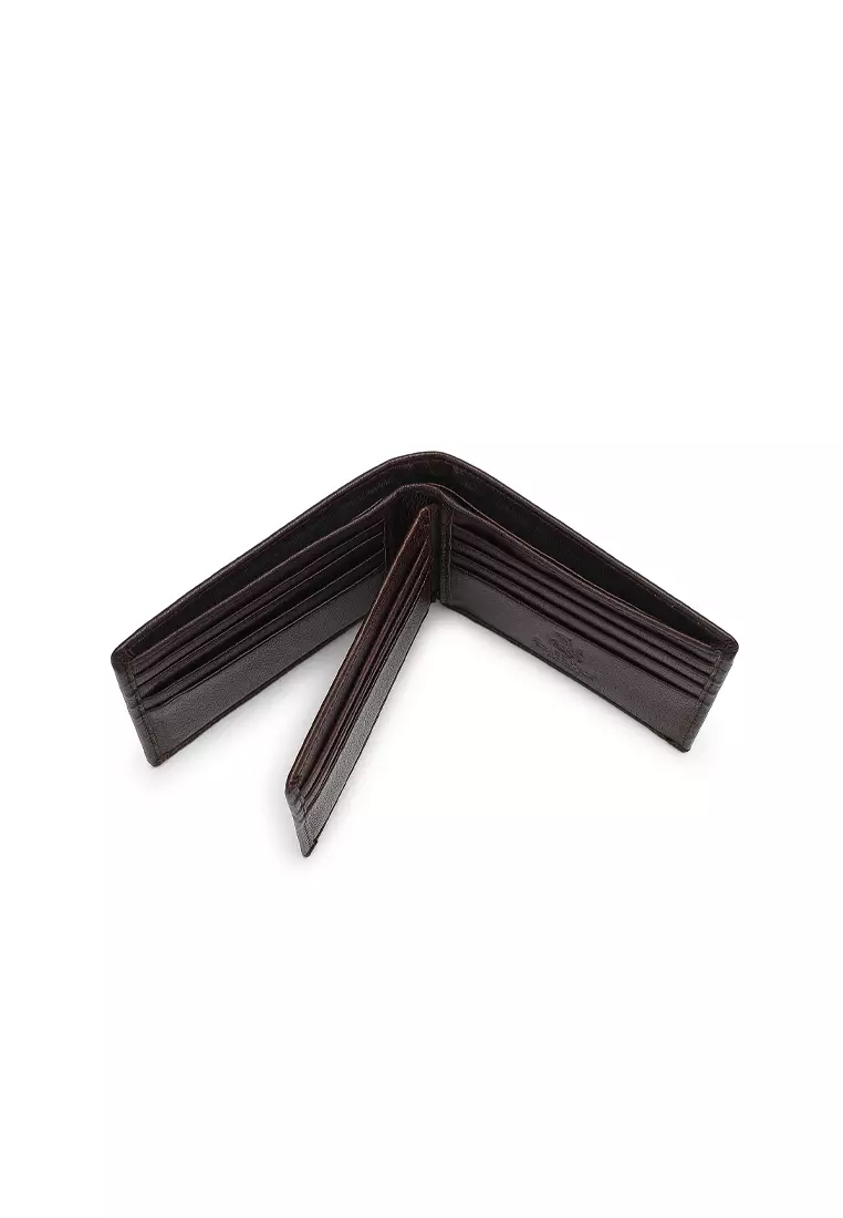 Men's Genuine Leather RFID Blocking Fortune Wallet (Genuine 皮具錢包) - 棕色