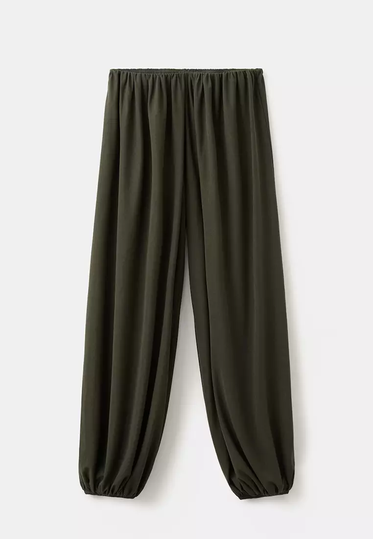 Mid-Rise Harem Pants
