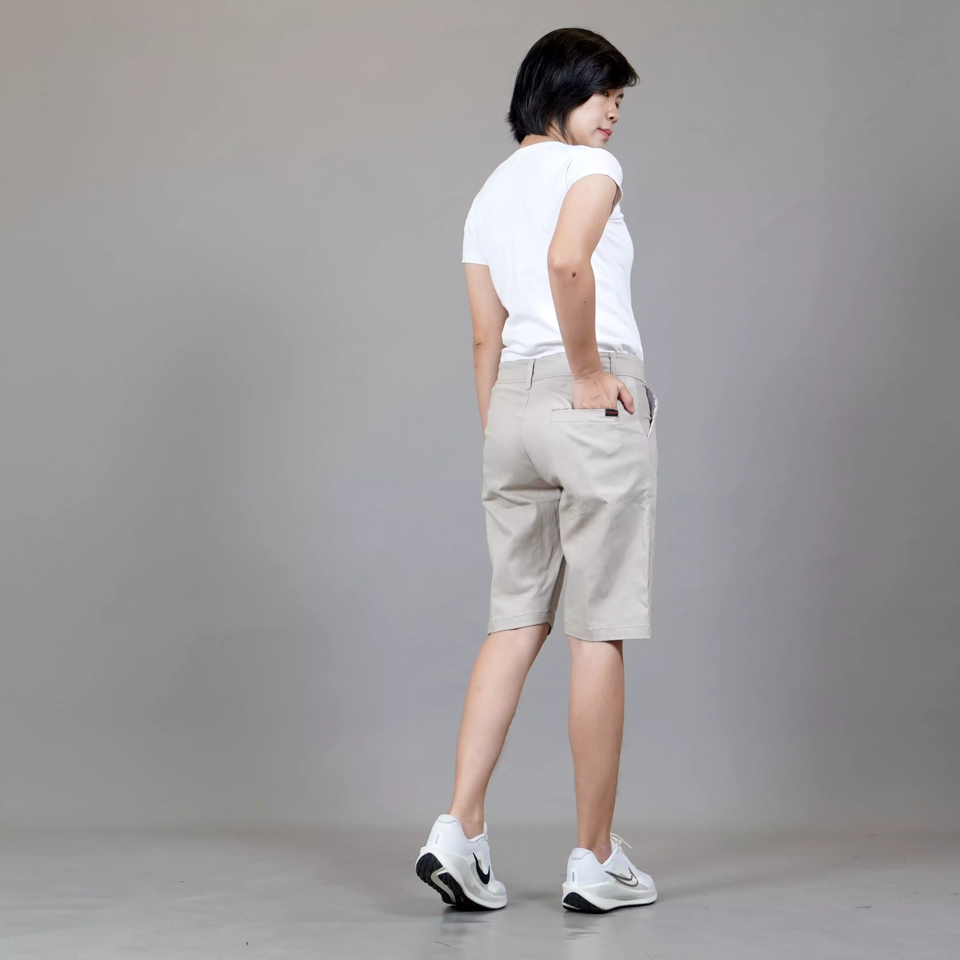 Oscar Celana Pendek Wanita Celana Chino Pendek Celana Santai - KREM