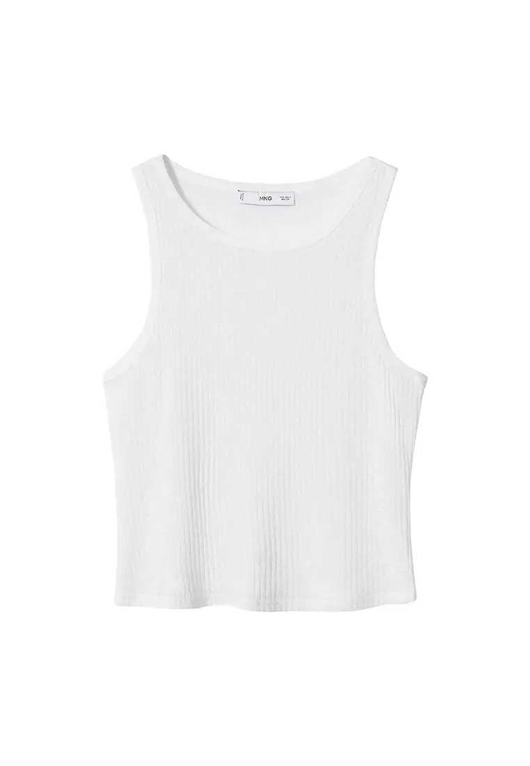 Buy Mango Ribbed Strap Top 2024 Online | ZALORA Philippines