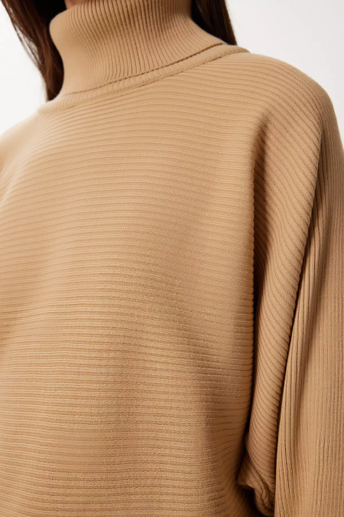 Women's Biscuit Finger Snap Crop Ribbed Knitwear Sweater Mx00238