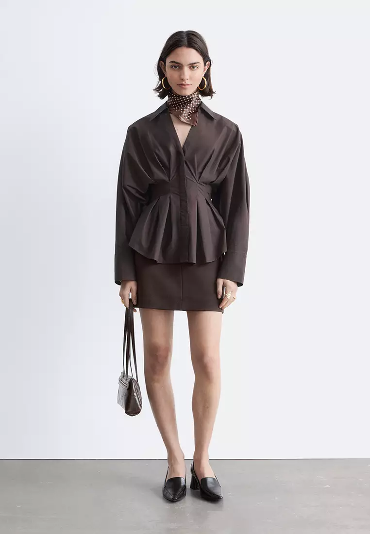 Fitted-Waist Cotton Shirt