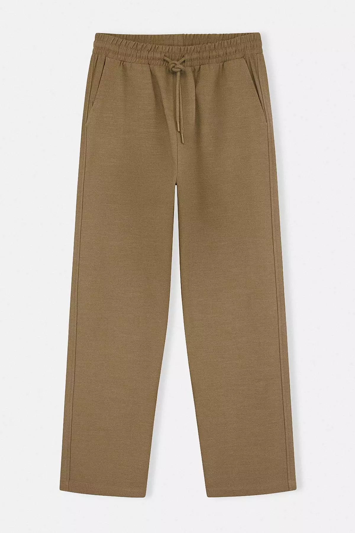 Mink Linen Look Waist-Tied Men'S Trousers Tmnss26Pl00007