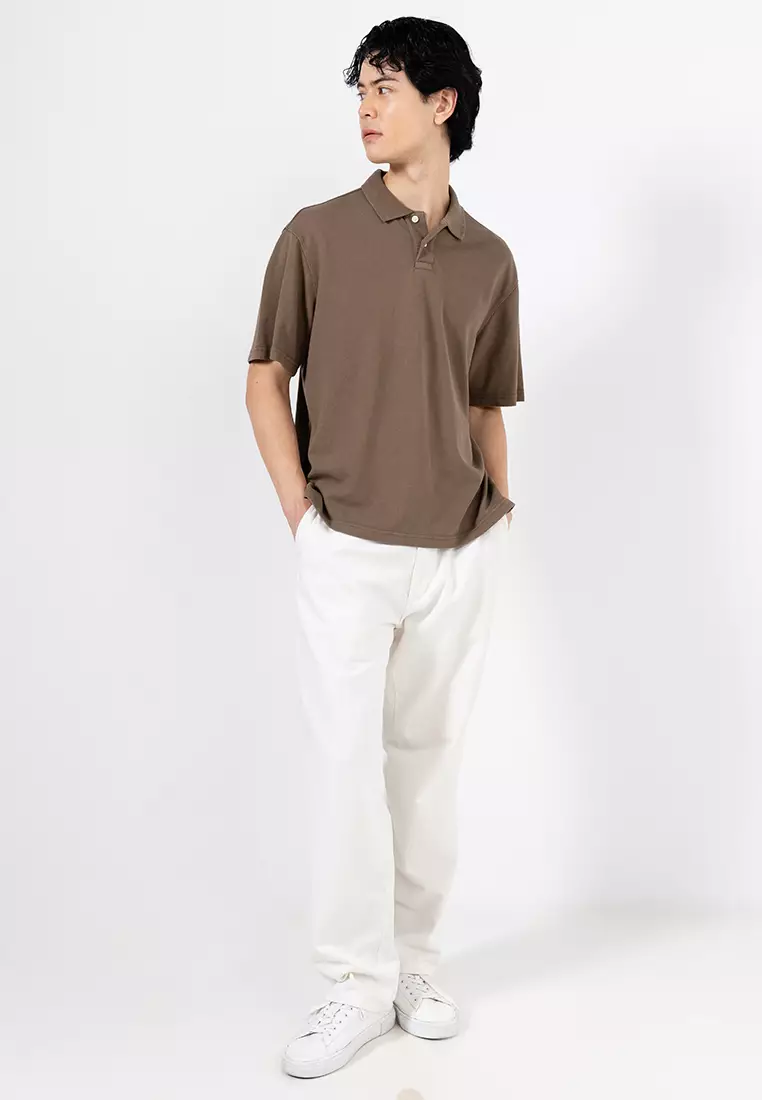 Relaxed Pique Polo Shirt