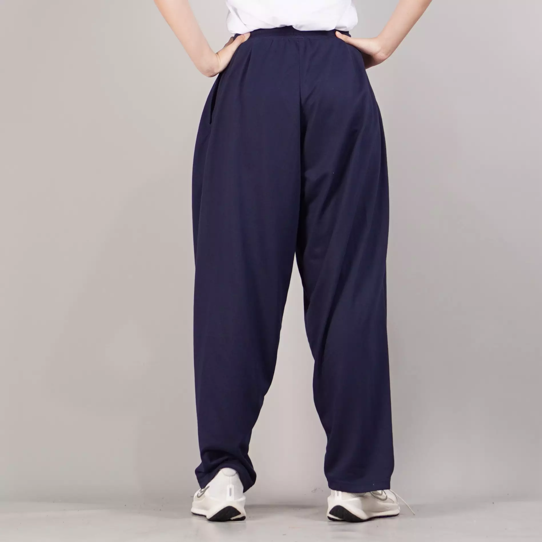 BAGGY PANTS Celana Wide Leg Baggy Pants Celana Kaki Lebar Wanita - NAVY