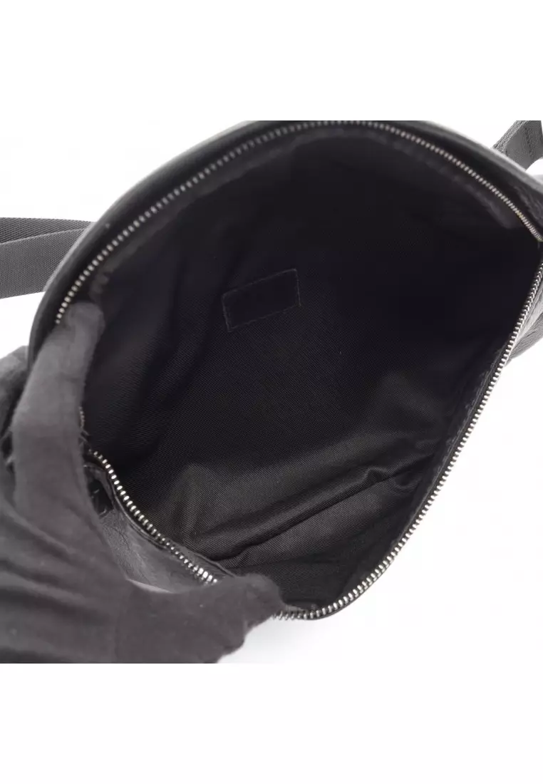Pre-Loved Louis Vuitton Discovery bum bag PM monogram shadow body bag waist bag leather black