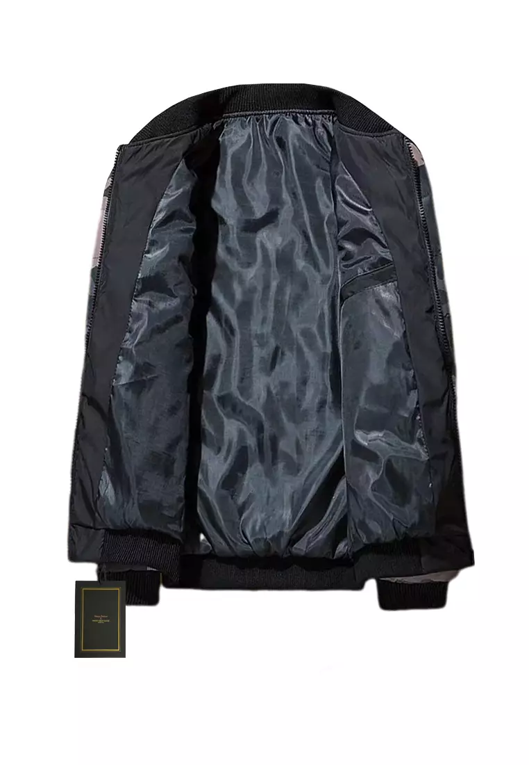 Camouflage Patchwork Baseball Jacket FX9988