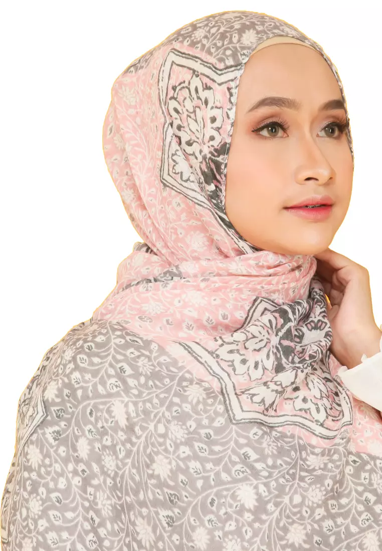 Mandala Viscose Pashmina Cherry