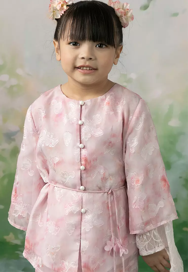 Elena Recycled Polyester Kebaya with Belt Set