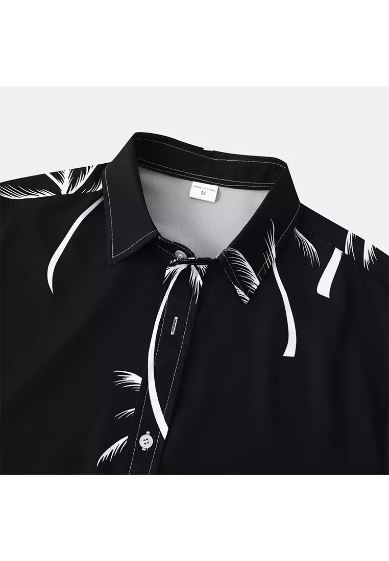 Hawaiian Print Short-Sleeved Shirt YL-C254