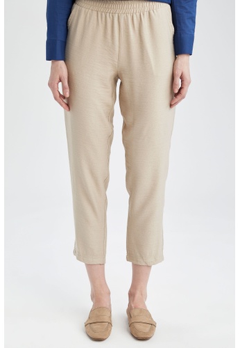 DeFacto beige High Waist Cropped Trousers 16593AA9197925GS_1