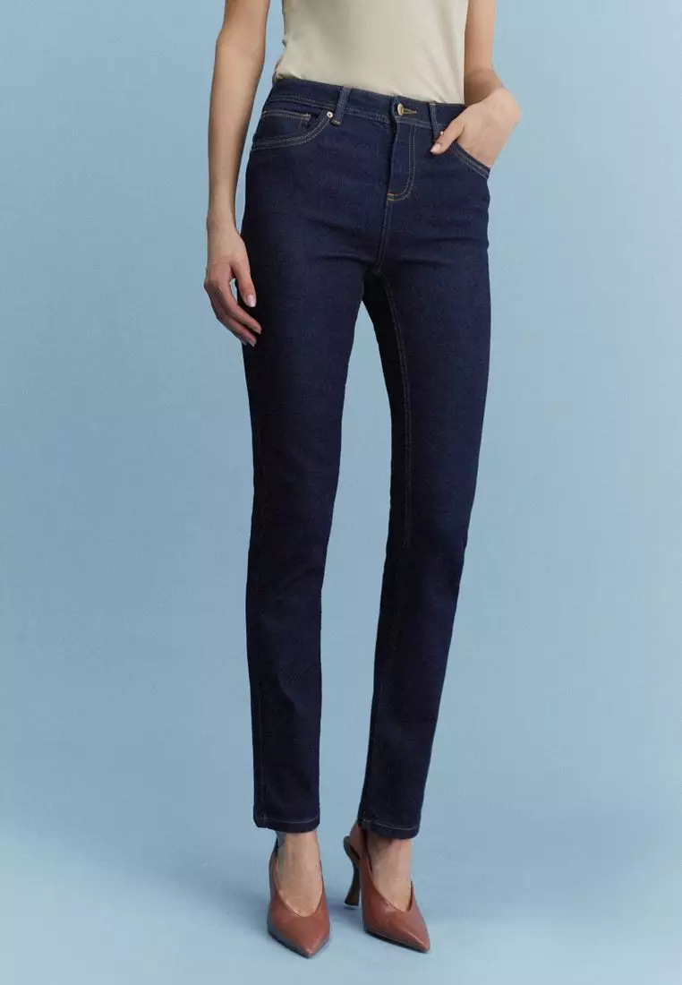 Super High Waisted Dark Wash Supersoft Skinny Jeans