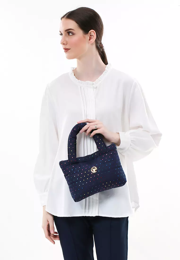 Angelina Pillow Puffy Bag Smooth Texture And High Quality - Confetti