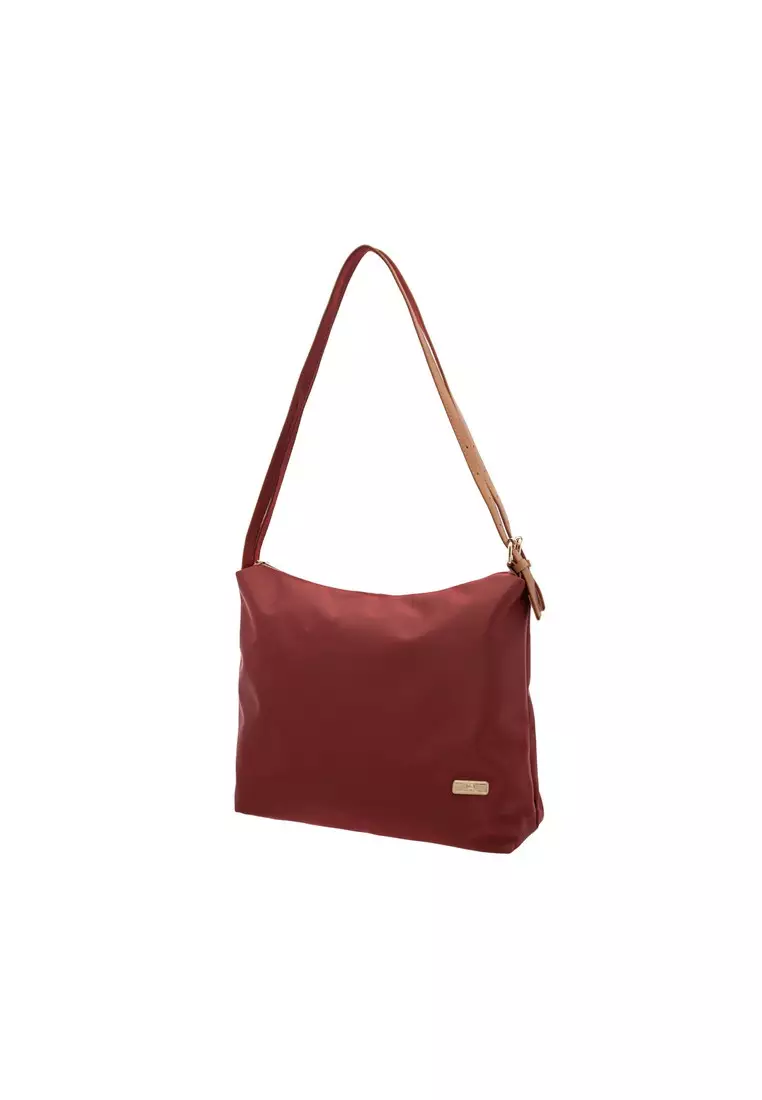 Red nylon online handbags