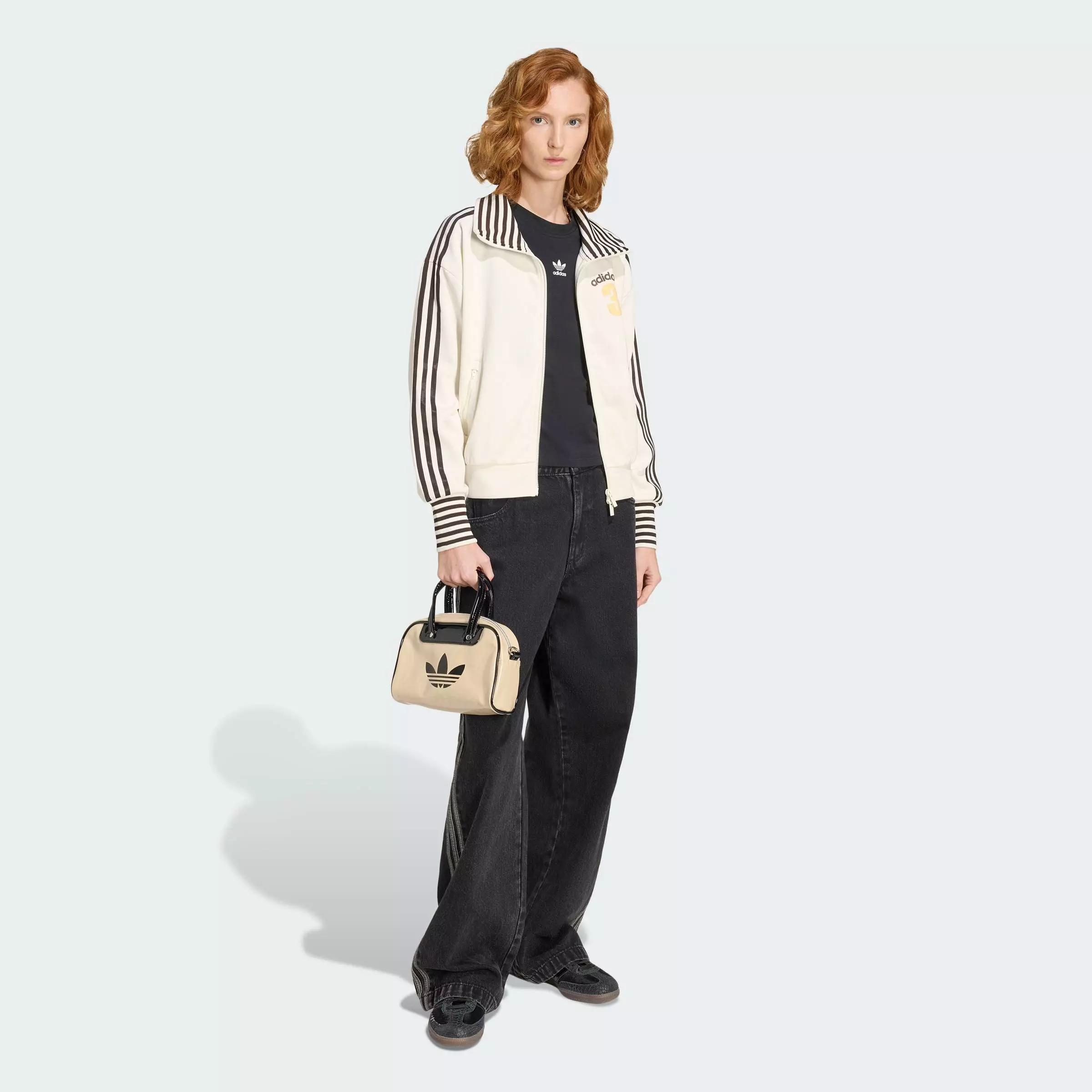 Lifestyle VINTAGE BB TT STRIPED RIB Track Top Women White KW2055