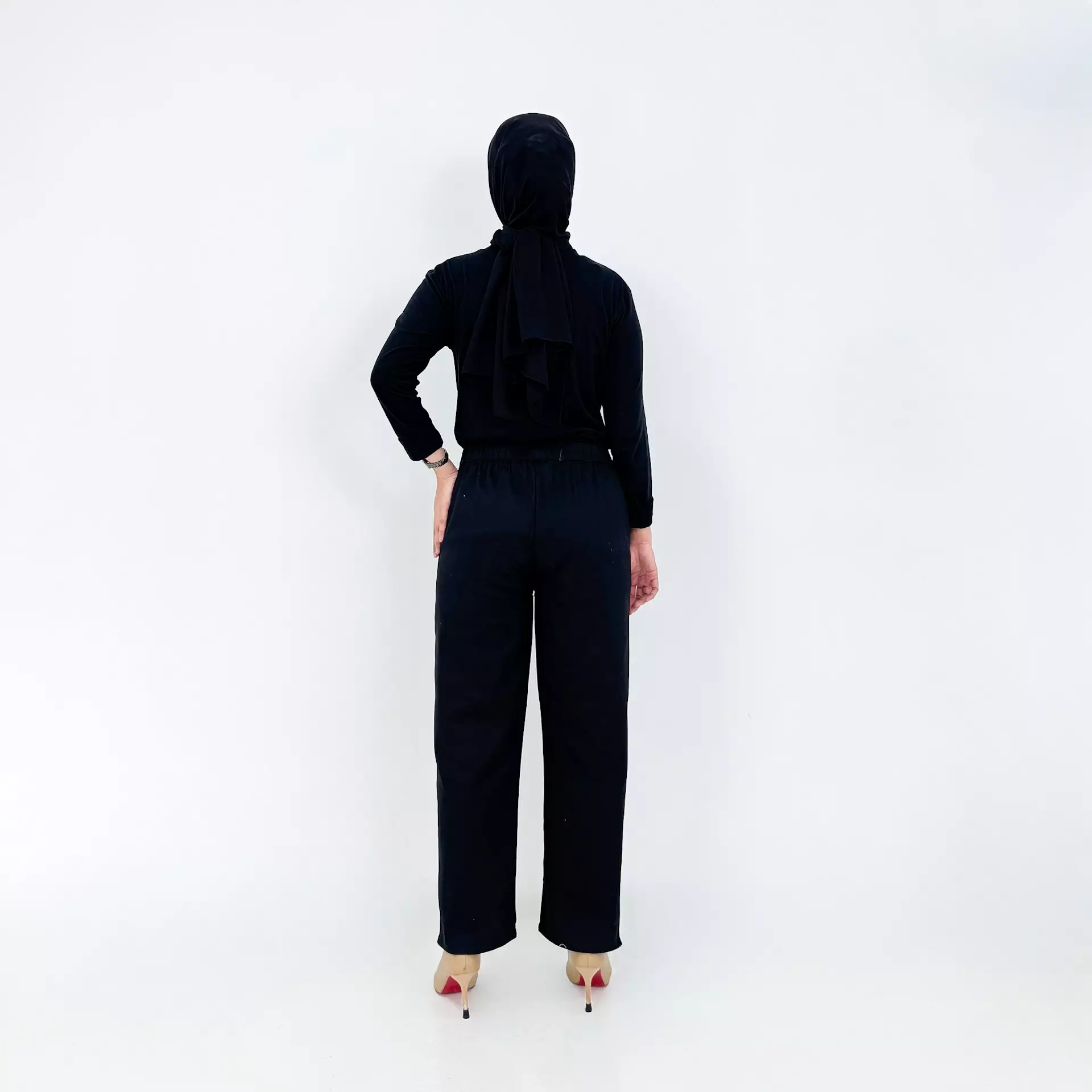 Mia Twill Baggy Pants - Celana Panjang Wanita Polos HITAM