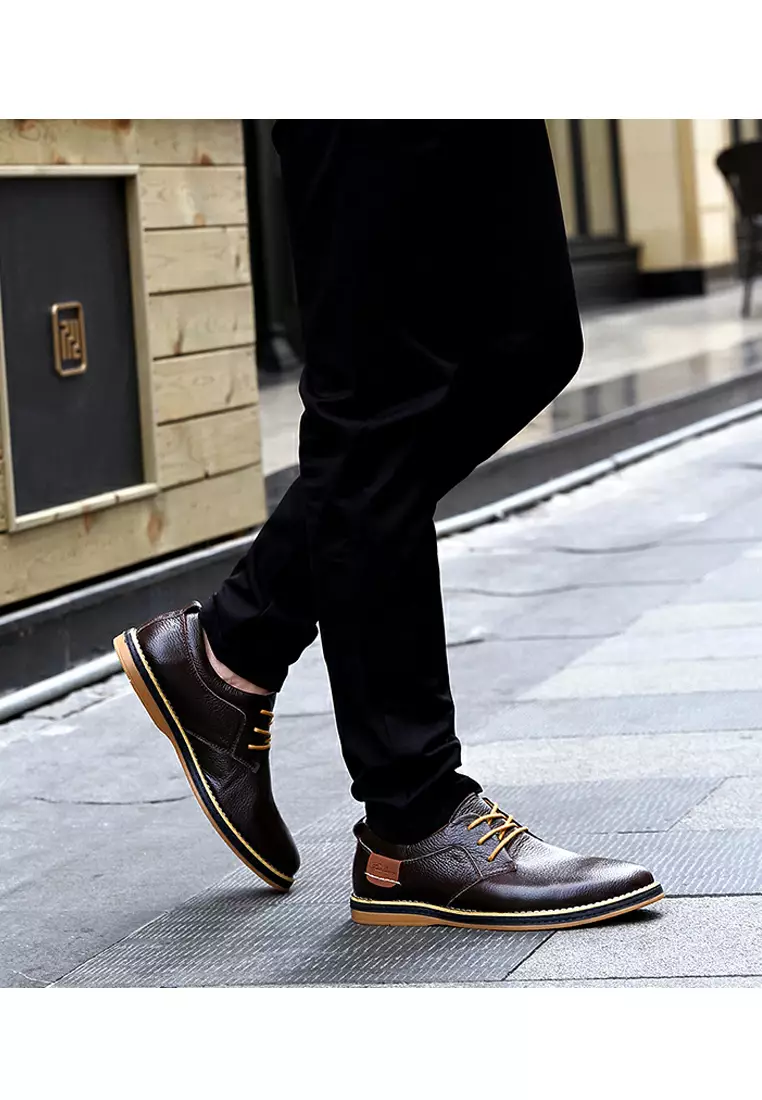 Grain Leather Derby Shoes YY6111