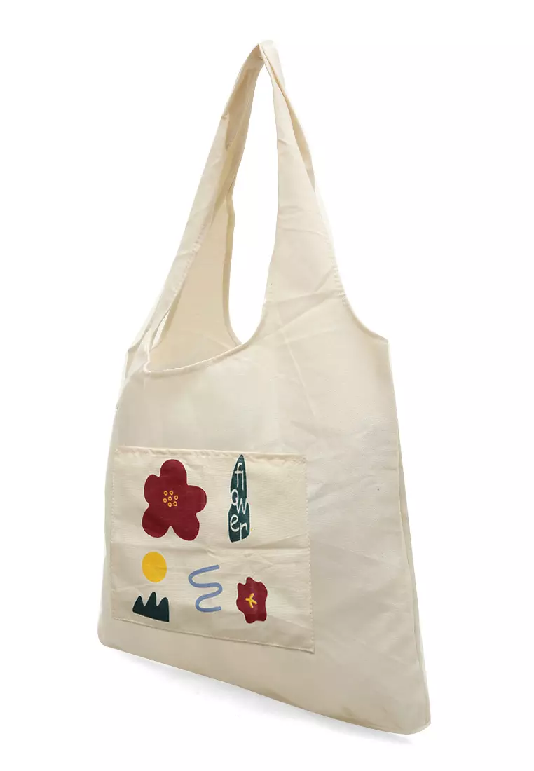 Jesika ToteBag Motif Grafik Made of High Quality Material - Bunga Merah