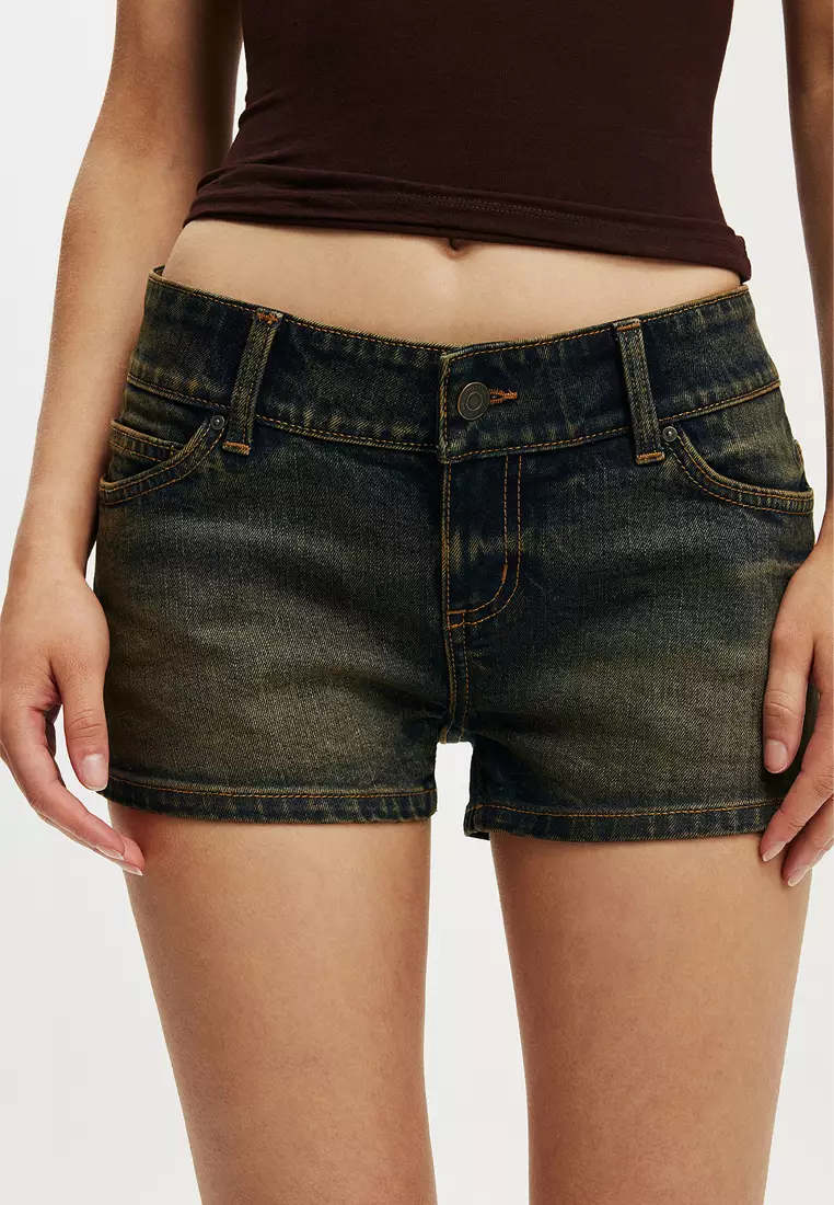 Micro Low Denim Shorts
