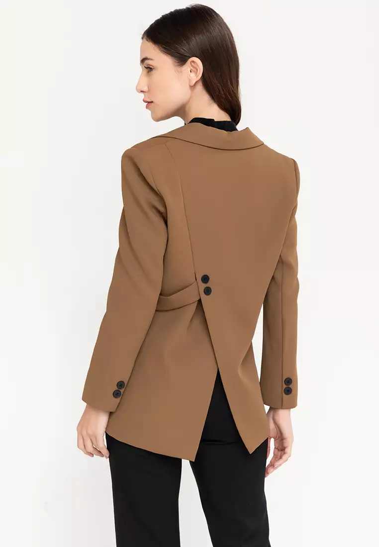Chic Blazer with Removable Band