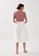 Love, Bonito white Carlene Textured Midi Skirt F4B40AAB9C7FE9GS_4